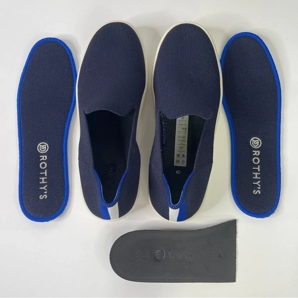 Rothy's The Original Slip On Sneaker Navy Blue Size 8